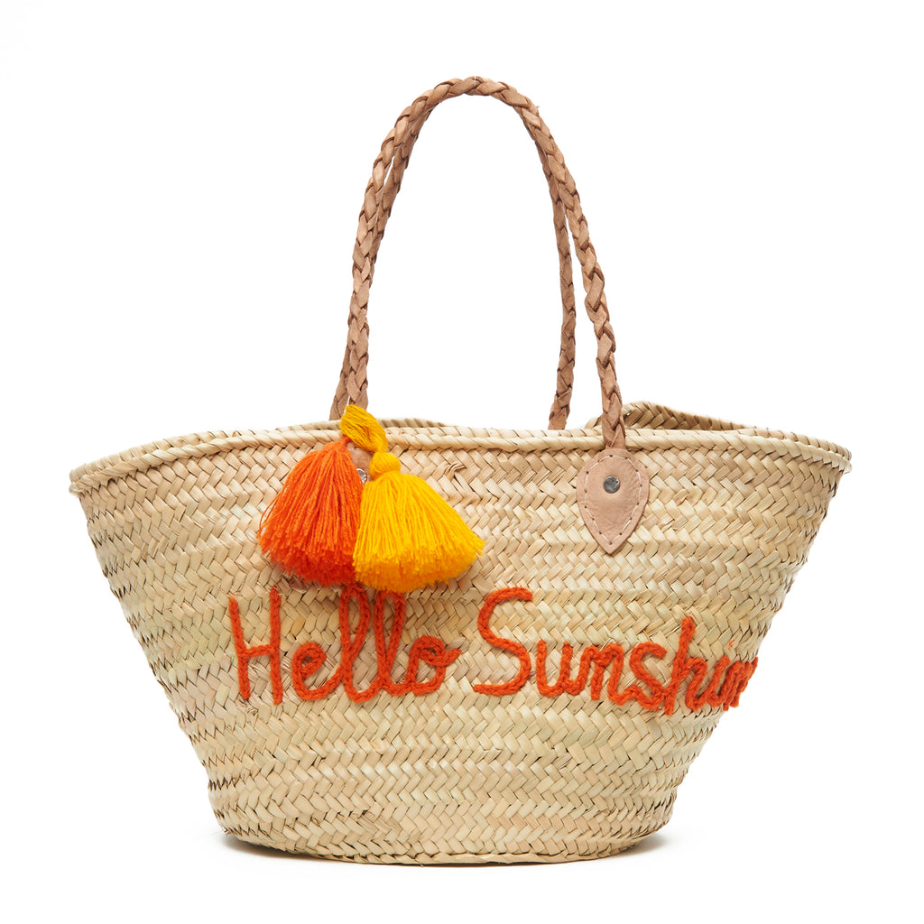 Hello Sunshine Embroidered Basket