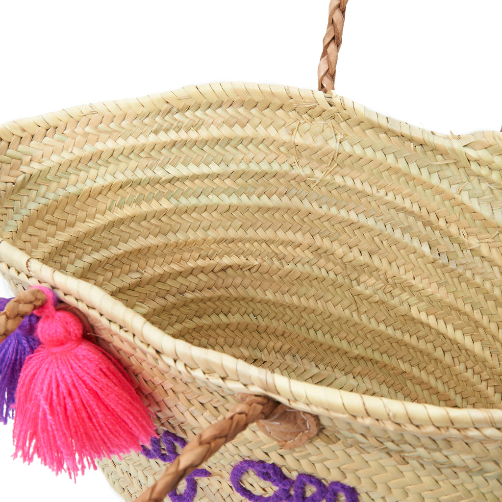 Out of Office Embroidered Basket