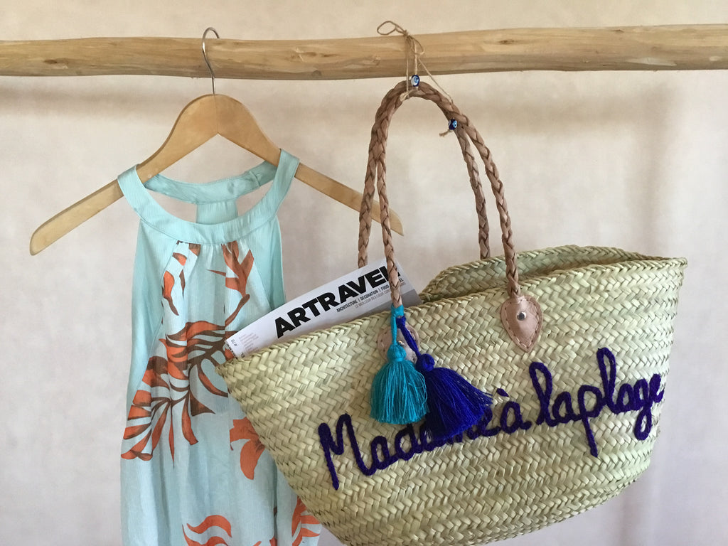 Madame à La Plage Embroidered Basket