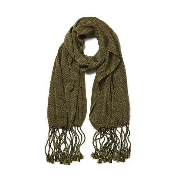 Green Cotton Rebozo la Piedad Scarf